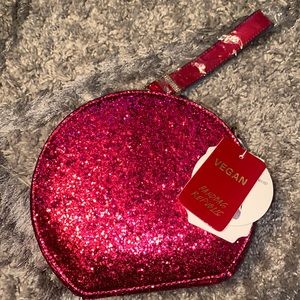 Pink glitter shiny clutch